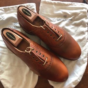 New Allen Edmonds Brown Leather Golf Cleats